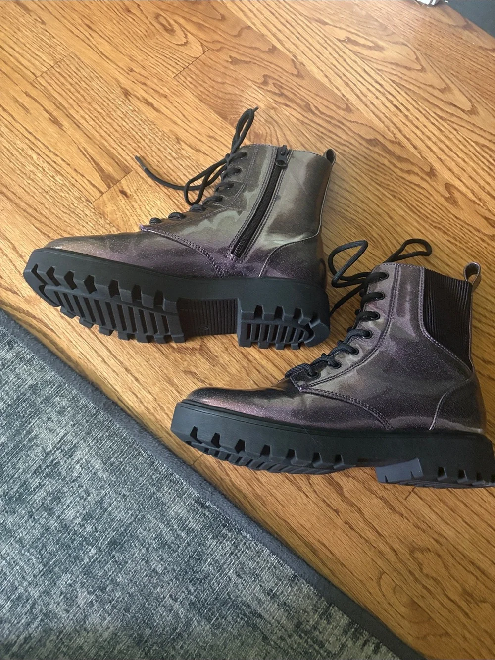 Art Class Purple combat boots size 5
